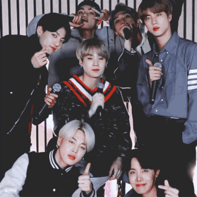 GIF: BTS are so happy you're here!
