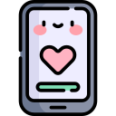 Icon: Mobile App with a heart