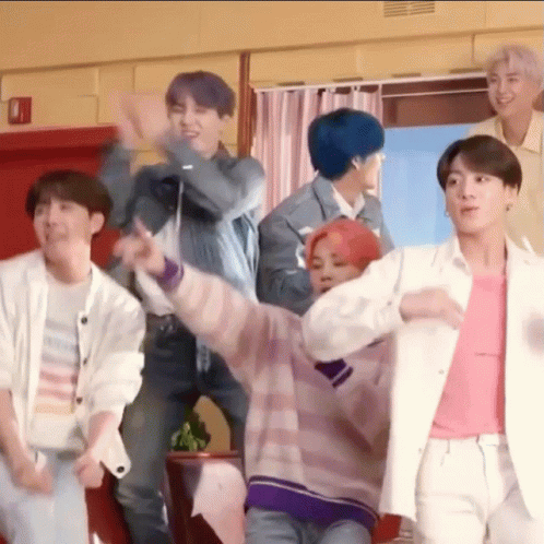 GIF: BTS are so happy you're here!
