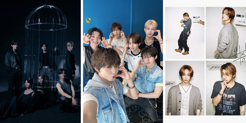 SF9 Concept Photo, KickFlip being cute, ONEW and ZICO promo photos